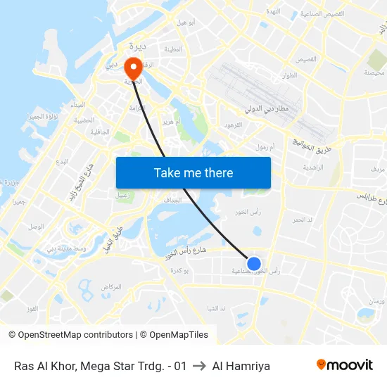 Ras Al Khor, Mega Star Trdg. - 01 to Al Hamriya map