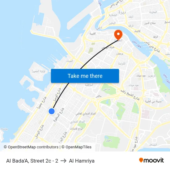 Al Bada'a, Street 2c - 2 to Al Hamriya map
