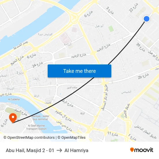 Abu Hail, Mosque 2 - 01 to Al Hamriya map