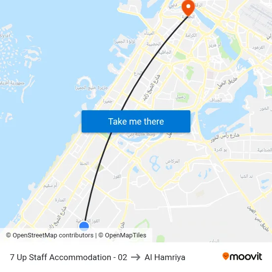 7 Up Staff Accommodation - 02 to Al Hamriya map