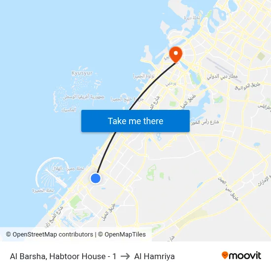 Al Barsha, Habtoor House - 1 to Al Hamriya map