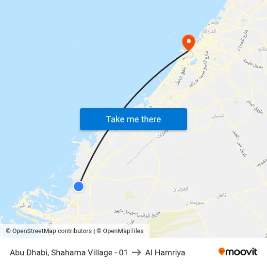 Abu Dhabi, Shahama Village - 01 to Al Hamriya map