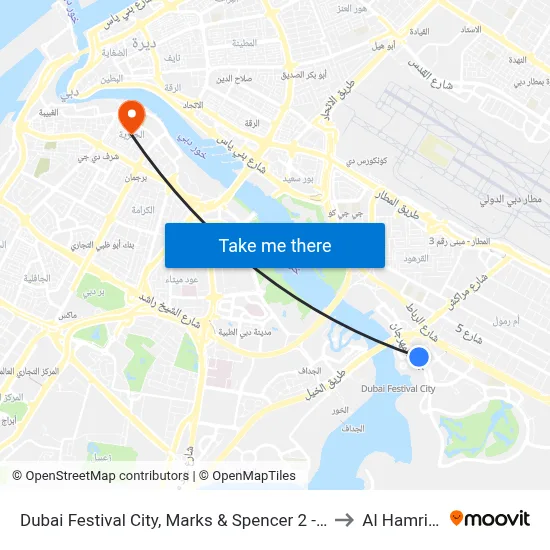 Dubai Festival City, Marks & Spencer 2 - 02 to Al Hamriya map