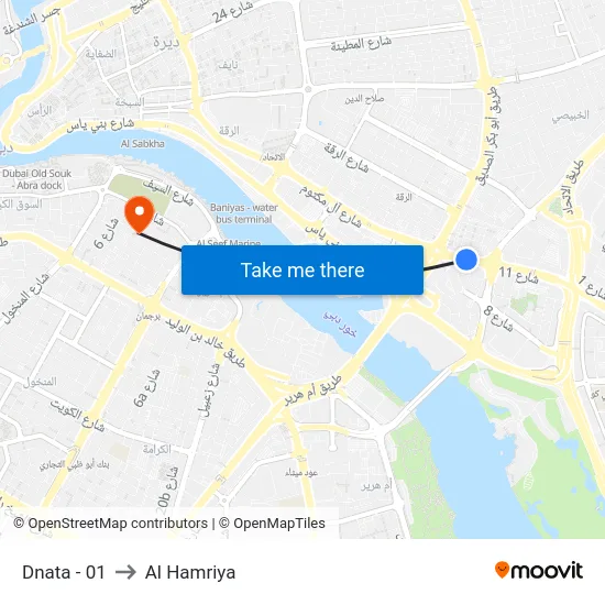 Dnata - 01 to Al Hamriya map