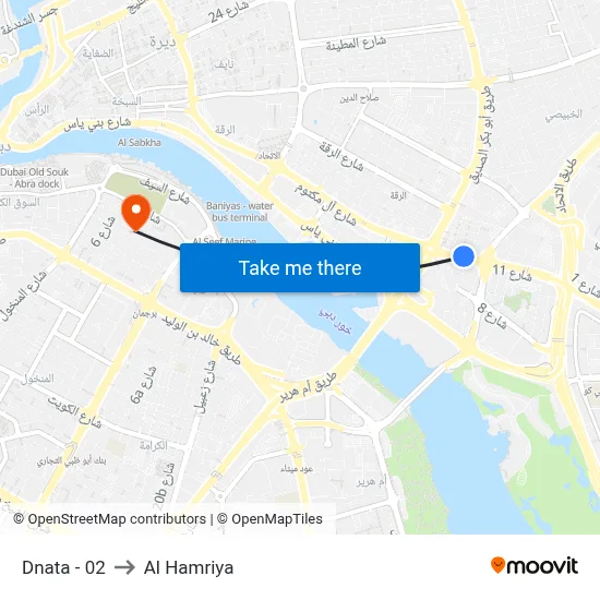 Dnata - 02 to Al Hamriya map