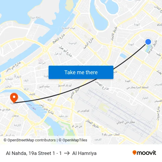 Al Nahda, 19a Street 1 - 1 to Al Hamriya map
