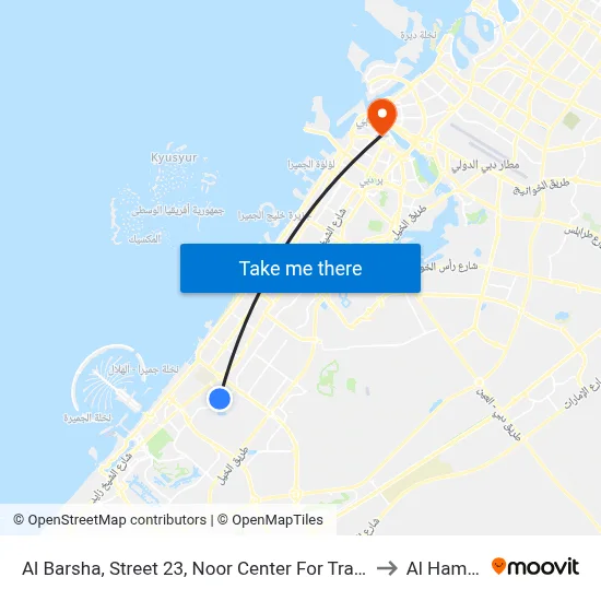 Al Barsha, Street 23, Noor Center For Training - 01 to Al Hamriya map