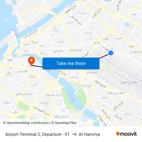 Airport Terminal 2, Departure - 01 to Al Hamriya map