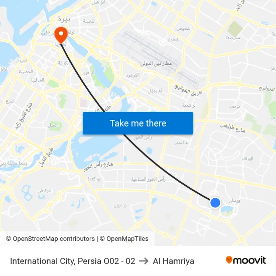 International City, Persia O02 - 02 to Al Hamriya map