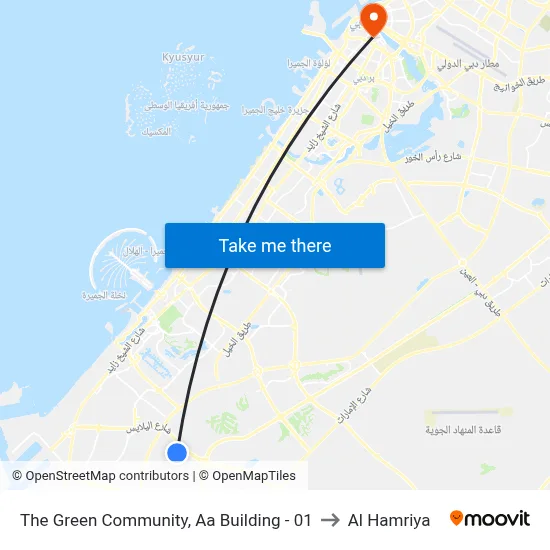 The Green Community, Aa Building - 01 to Al Hamriya map