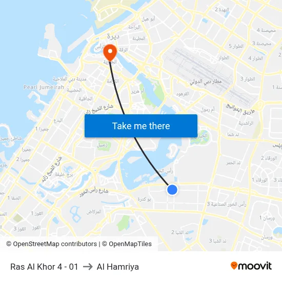 Ras Al Khor 4 - 01 to Al Hamriya map