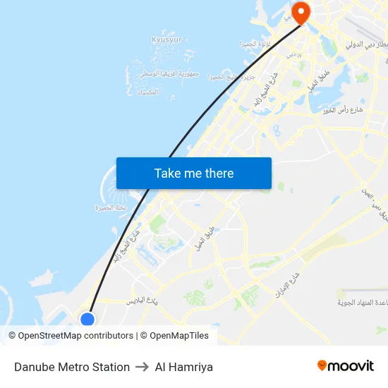 Danube Metro Station to Al Hamriya map