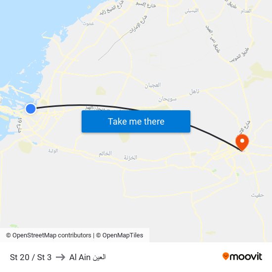 St 20 / St 3 to Al Ain العين map