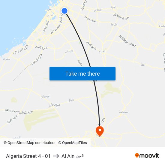 Algeria Street 4 - 01 to Al Ain العين map