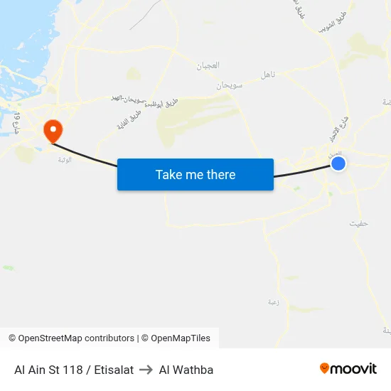 Al Ain Street 118 / Etisalat to Al Wathba map