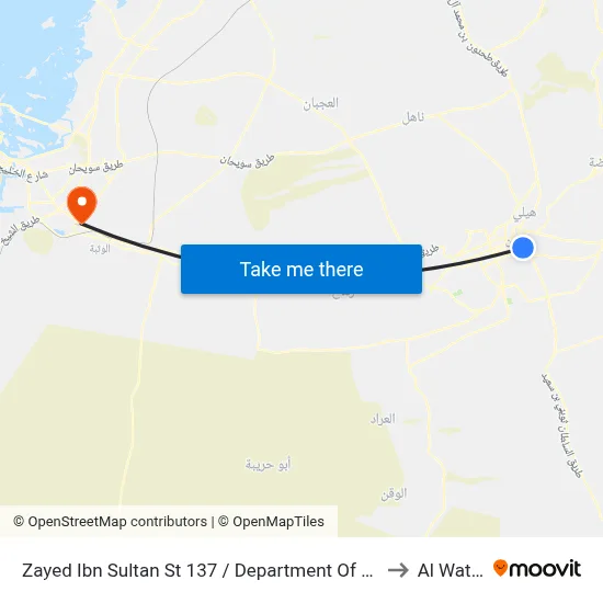 Zayed Ibn Sultan St 137 / Department Of Public Health to Al Wathba map