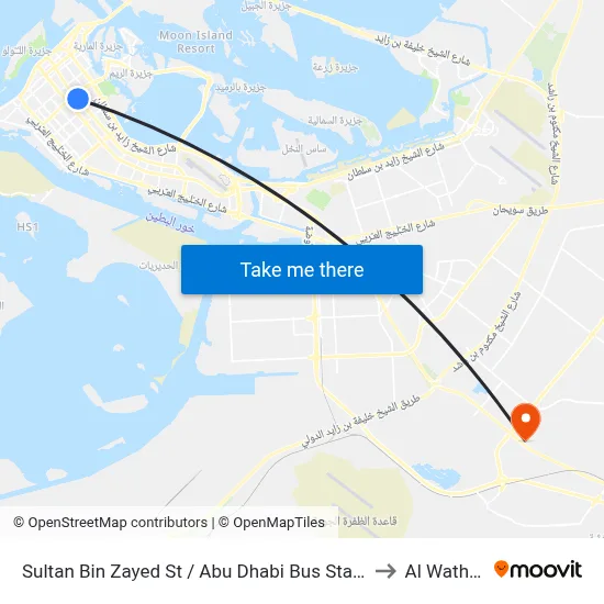 Sultan Bin Zayed St / Abu Dhabi Bus Station to Al Wathba map