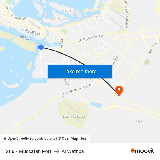 Street 6 / Mussafah Port to Al Wathba map