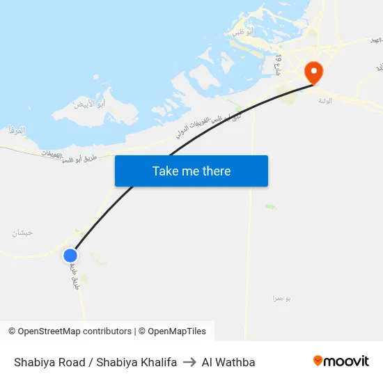 Shabiya Road / Shabiya Khalifa to Al Wathba map