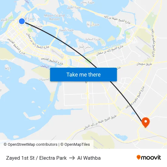 Zayed 1st Street / Electra Park to Al Wathba map