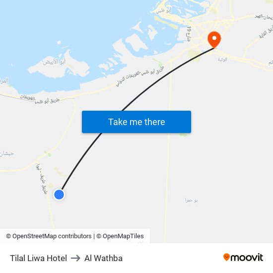 Tilal Liwa Hotel to Al Wathba map