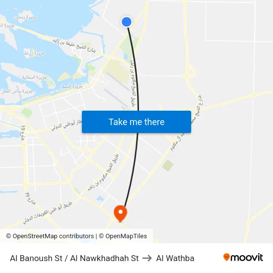 Al Banoush Street / Al Nawkhadhah Street to Al Wathba map