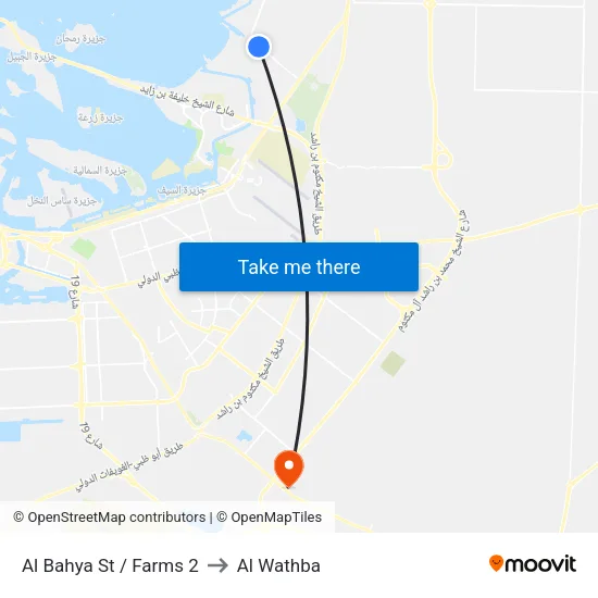 Al Bahya St / Farms 2 to Al Wathba map