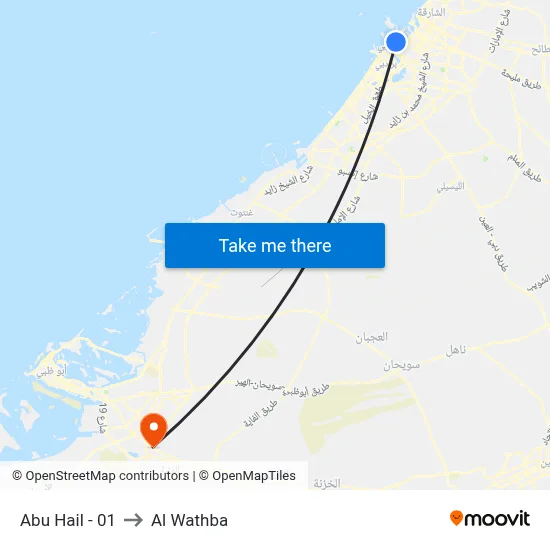 Abu Hail - 01 to Al Wathba map