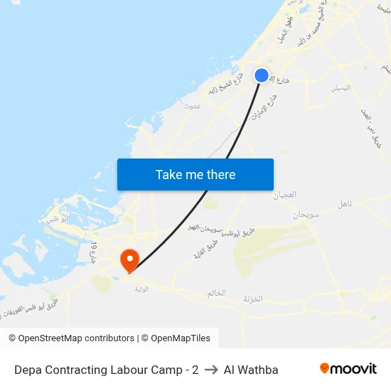 Depa Contracting Labor Camp - 2 to Al Wathba map