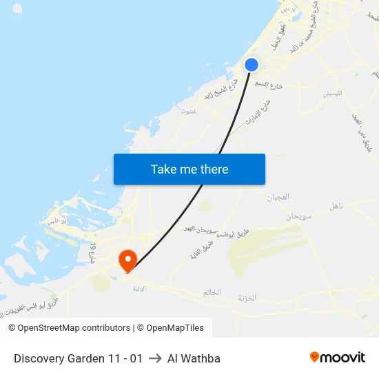 Discovery Garden 11 - 01 to Al Wathba map