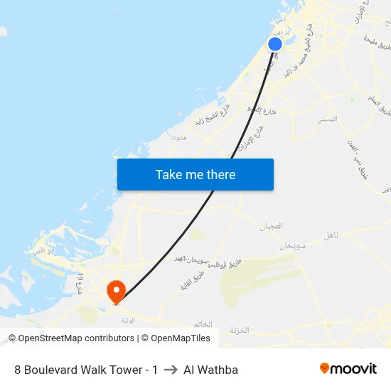 8 Boulevard Walk Tower - 1 to Al Wathba map