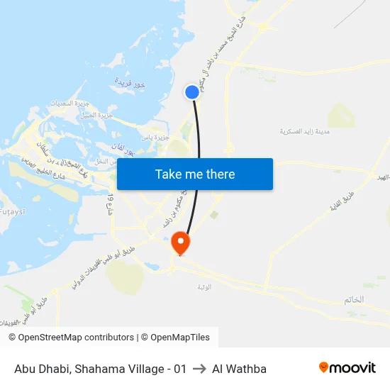 Abu Dhabi, Shahama Village - 01 to Al Wathba map