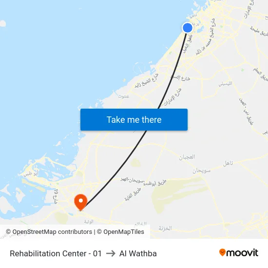 Rehabilitation Center - 01 to Al Wathba map