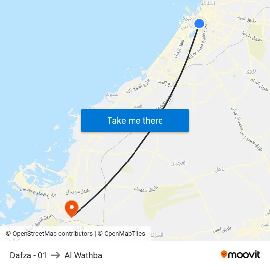 Dafza - 01 to Al Wathba map