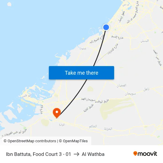 Ibn Battuta, Food Court 3 - 01 to Al Wathba map