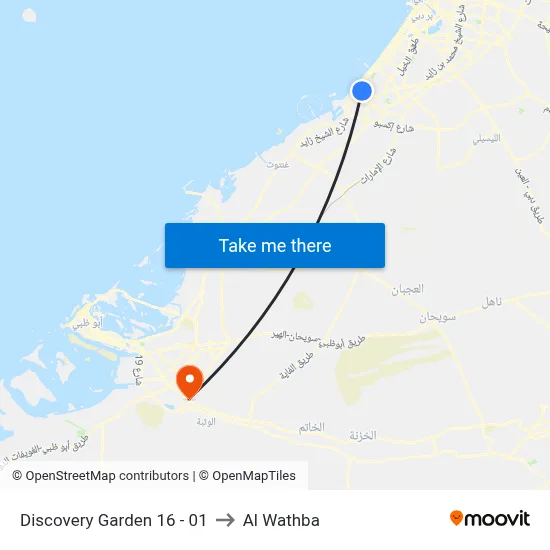 Discovery Garden 16 - 01 to Al Wathba map