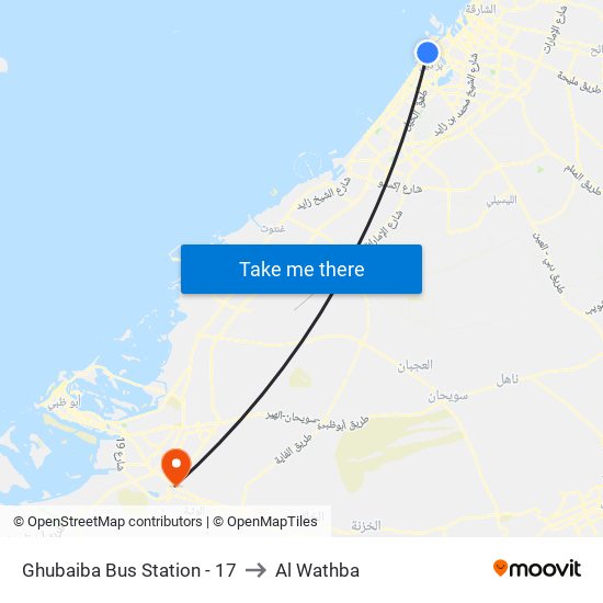 Ghubaiba Bus Station - 17 to Al Wathba map