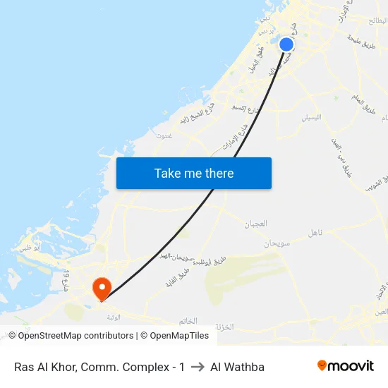 Ras Al Khor, Comm. Complex - 1 to Al Wathba map