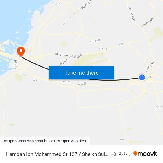 Hamdan Ibn Mohammed St 127 / Sheikh Sultan Al Darmaki Mosque to مدينة خليفة map