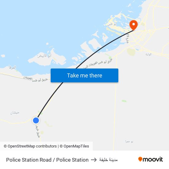 Police Station Road / Police Station to مدينة خليفة map