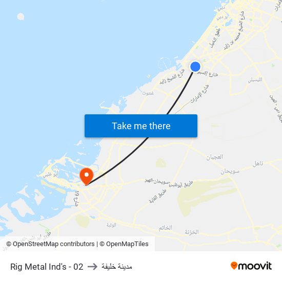 Rig Metal Ind's - 02 to مدينة خليفة map