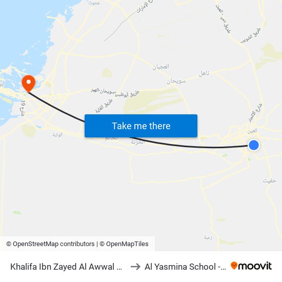 Khalifa Ibn Zayed Al Awwal St 122 / Al Otaibah Mosque to Al Yasmina School - ALDAR Academies map