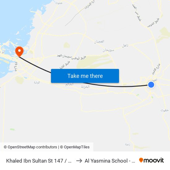 Khaled Ibn Sultan St 147 / Al Dhafra Private School to Al Yasmina School - ALDAR Academies map