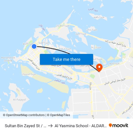 Sultan Bin Zayed St / Khalifa St to Al Yasmina School - ALDAR Academies map