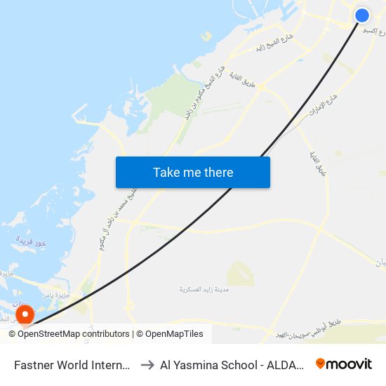 Fastner World International - 02 to Al Yasmina School - ALDAR Academies map