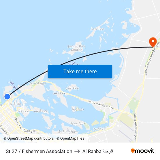 St 27 / Fishermen Association to Al Rahba الرحبة map