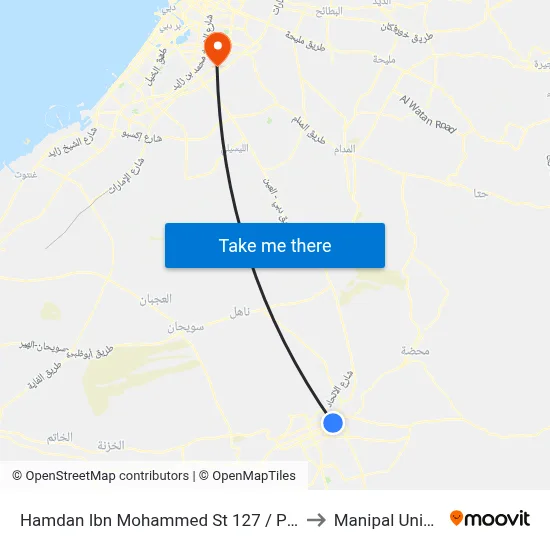 Hamdan Ibn Mohammed St 127 / Power House to Manipal University map