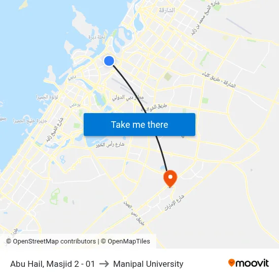 Abu Hail, Mosque 2 - 01 to Manipal University map