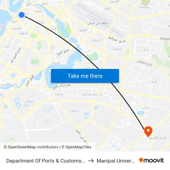 Department Of Ports & Customs - 02 to Manipal University map