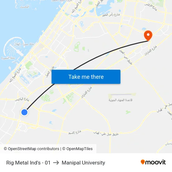 Rig Metal Industries - 01 to Manipal University map